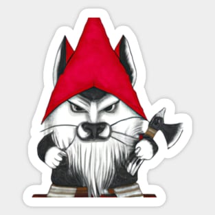 Husky Gnome Sticker